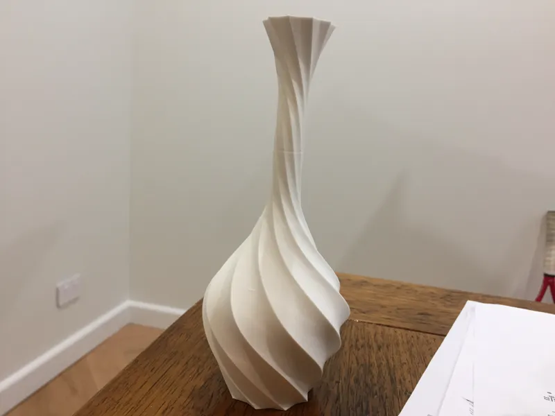 Long Neck Spiral Vase - Modern elegant decor