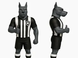 Botafogo Mascot 3D Model – Work in Progress