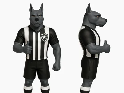 Botafogo Mascot 3D Model – A Work in Progress