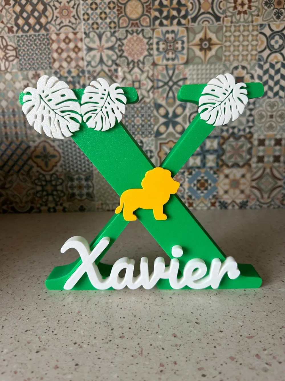 Xavier Sign XAVIER SIGN - JUNGLE THEME - Free 3D Print Model - MakerWorld