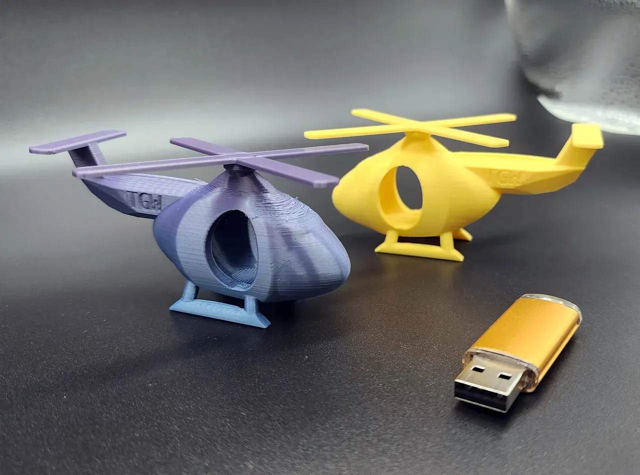 Print in Place Helicopter - No Supports view 3