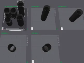 threaded tube extended