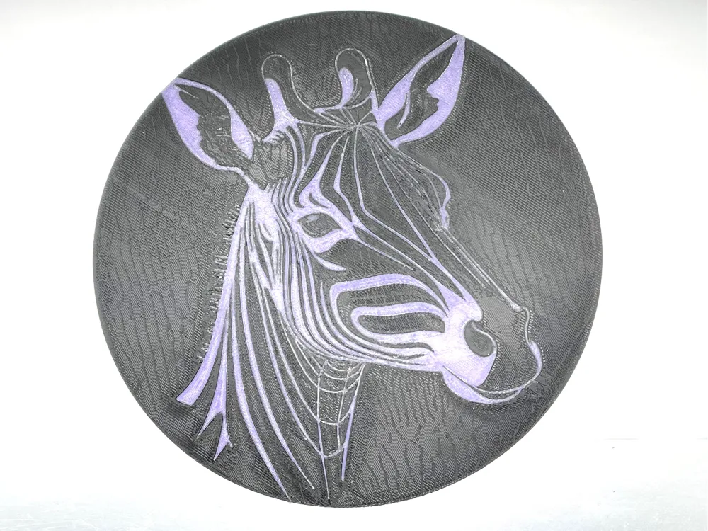 Zebra Line Art Disc by jc unboxed MakerWorld: Download Free