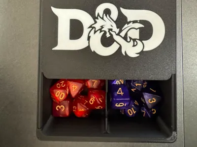 D&D Dice & Miniatures Organizer Sliding Lid Box