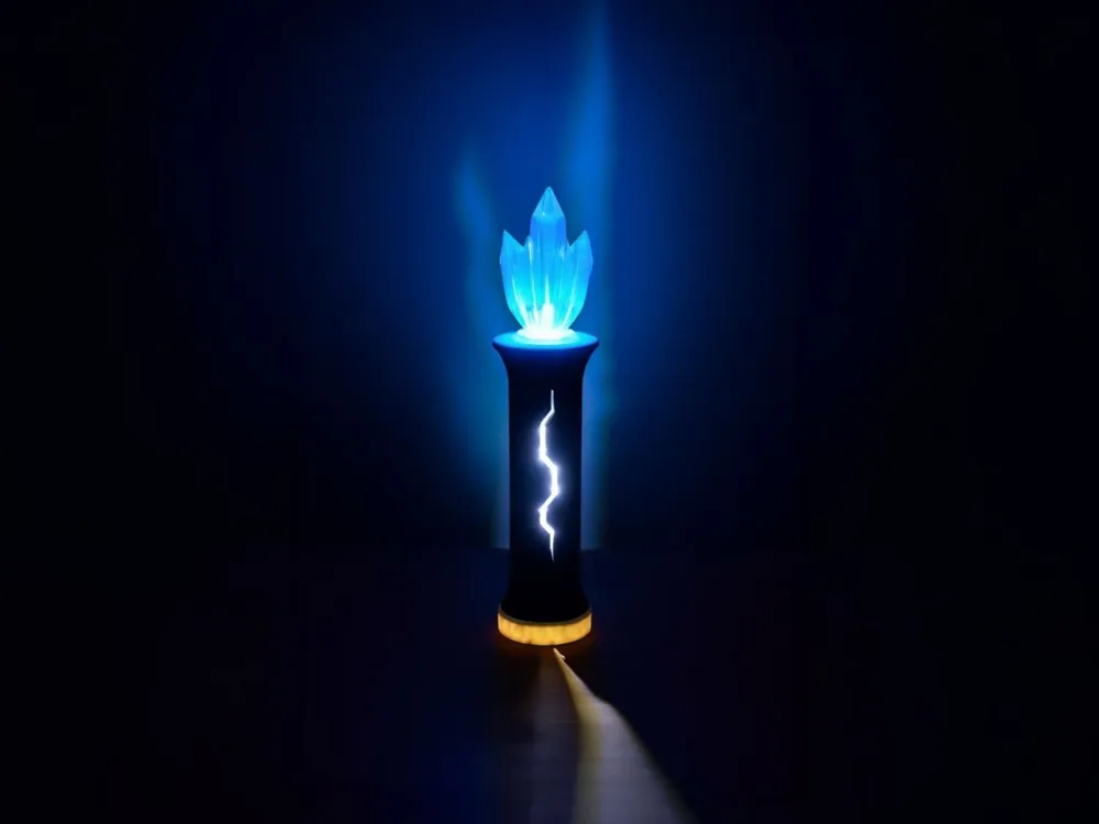 Crystal Energy Torch – LED 3D Printed Lamp - Free 3D Print Model ...