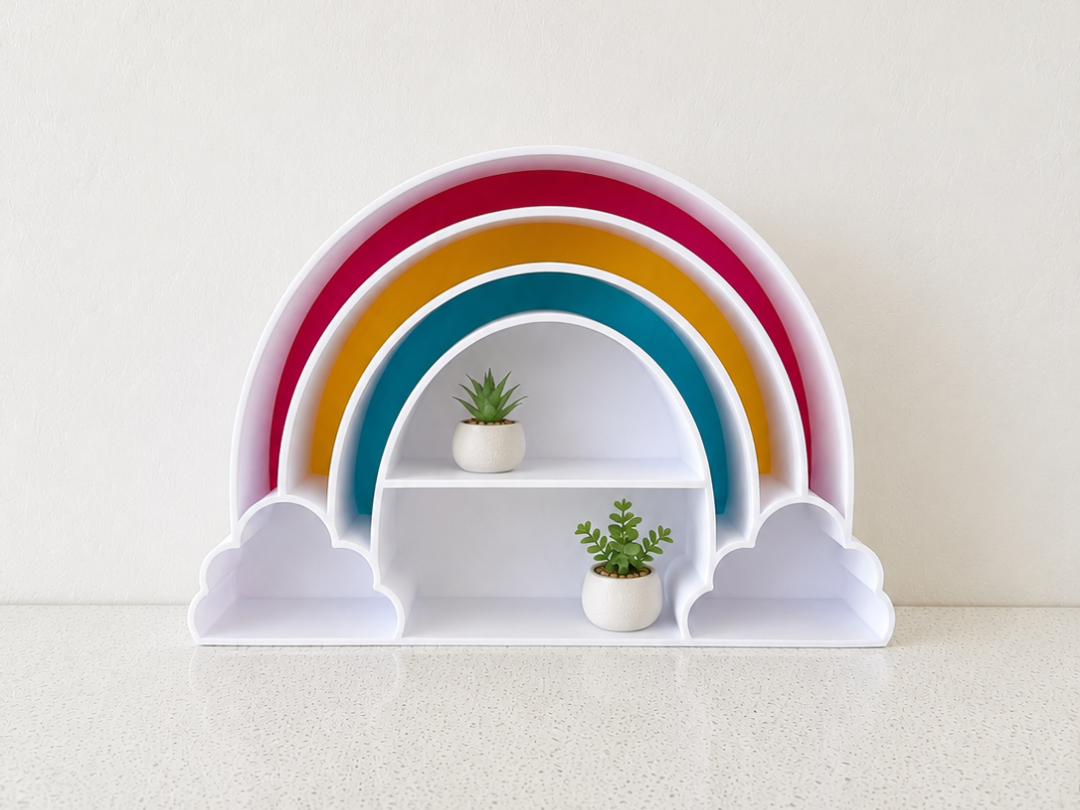 Rainbow Cloud Display Shelf |No Supports