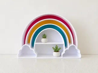 Rainbow Cloud Display Shelf |No Supports