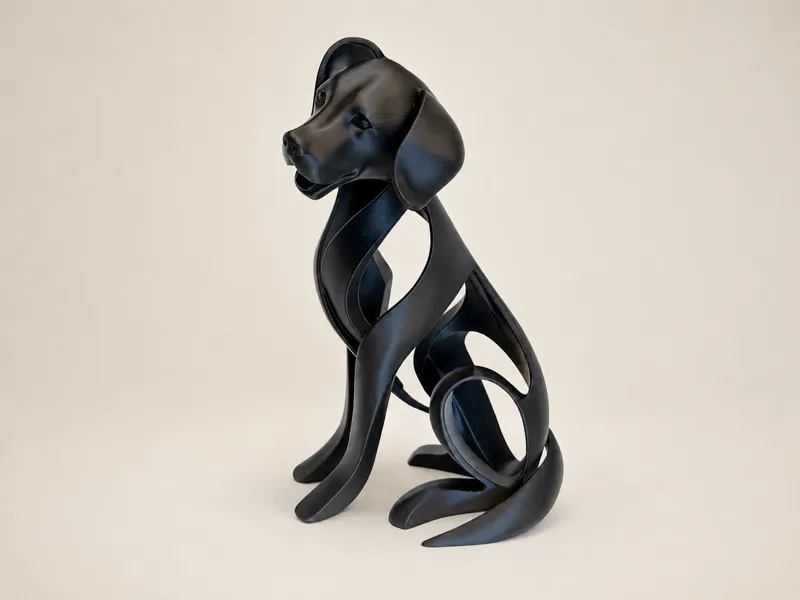 Protus – Black Labrador Retriever Ribbon Sculpture