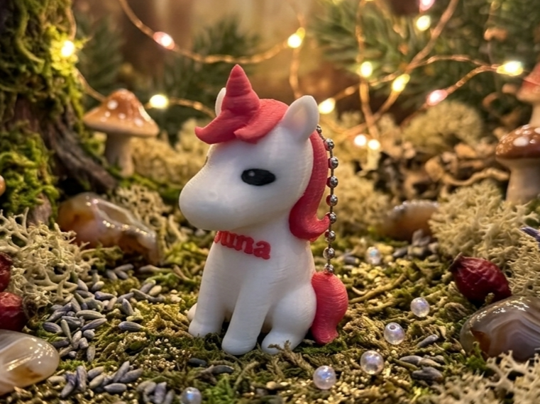 Personalisierbarer Einhorn-Anhänger 