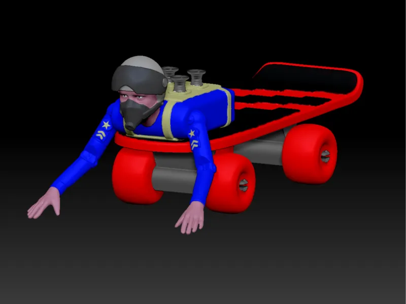 Rollerbob - Skate con piloto - Toy story fan art