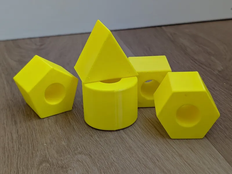 TPU Squishy Geometric Blocks - Kids Toy