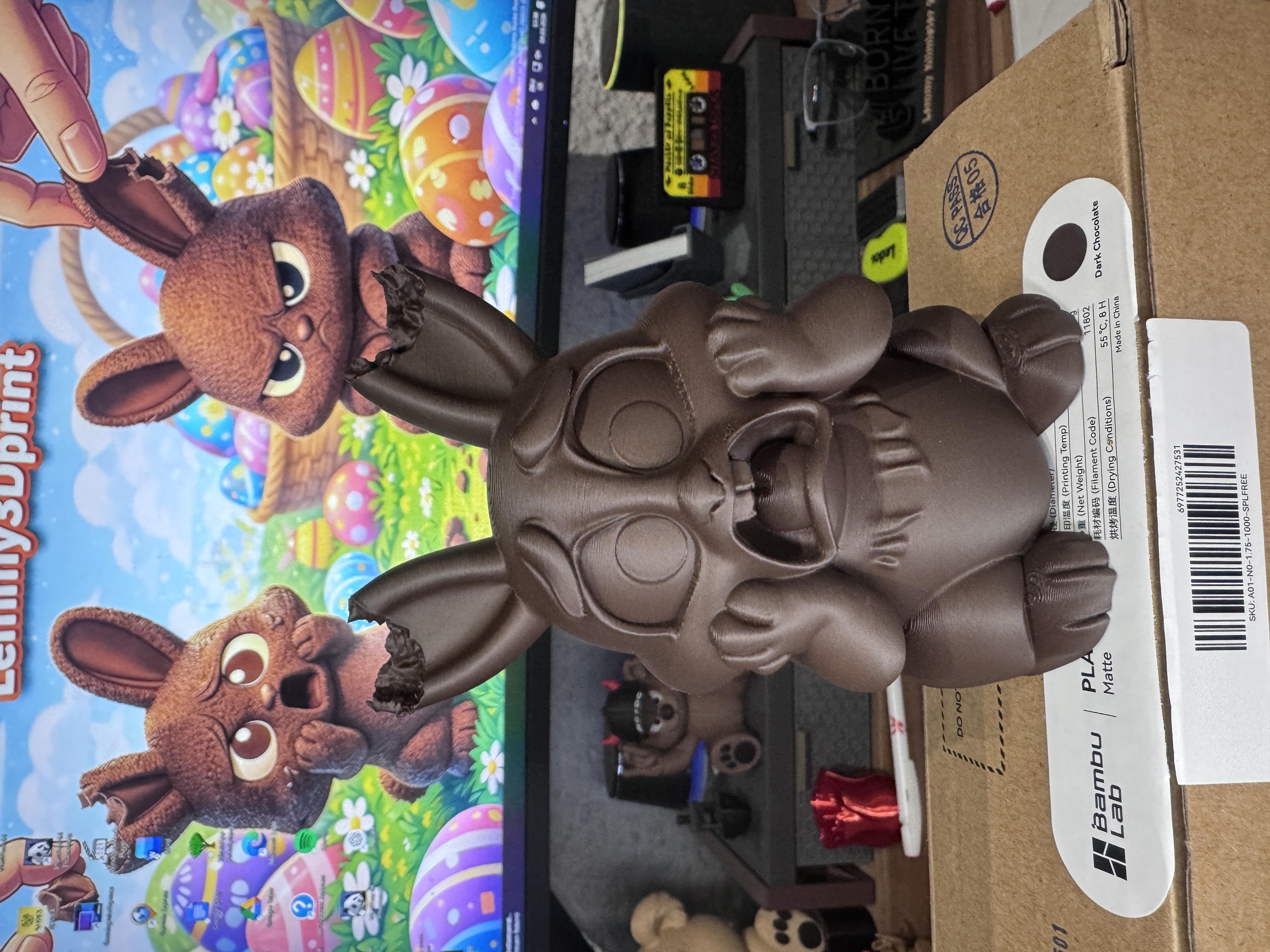Shocked Chocolate Bunny 2.0 - Free 3D Print Model - MakerWorld