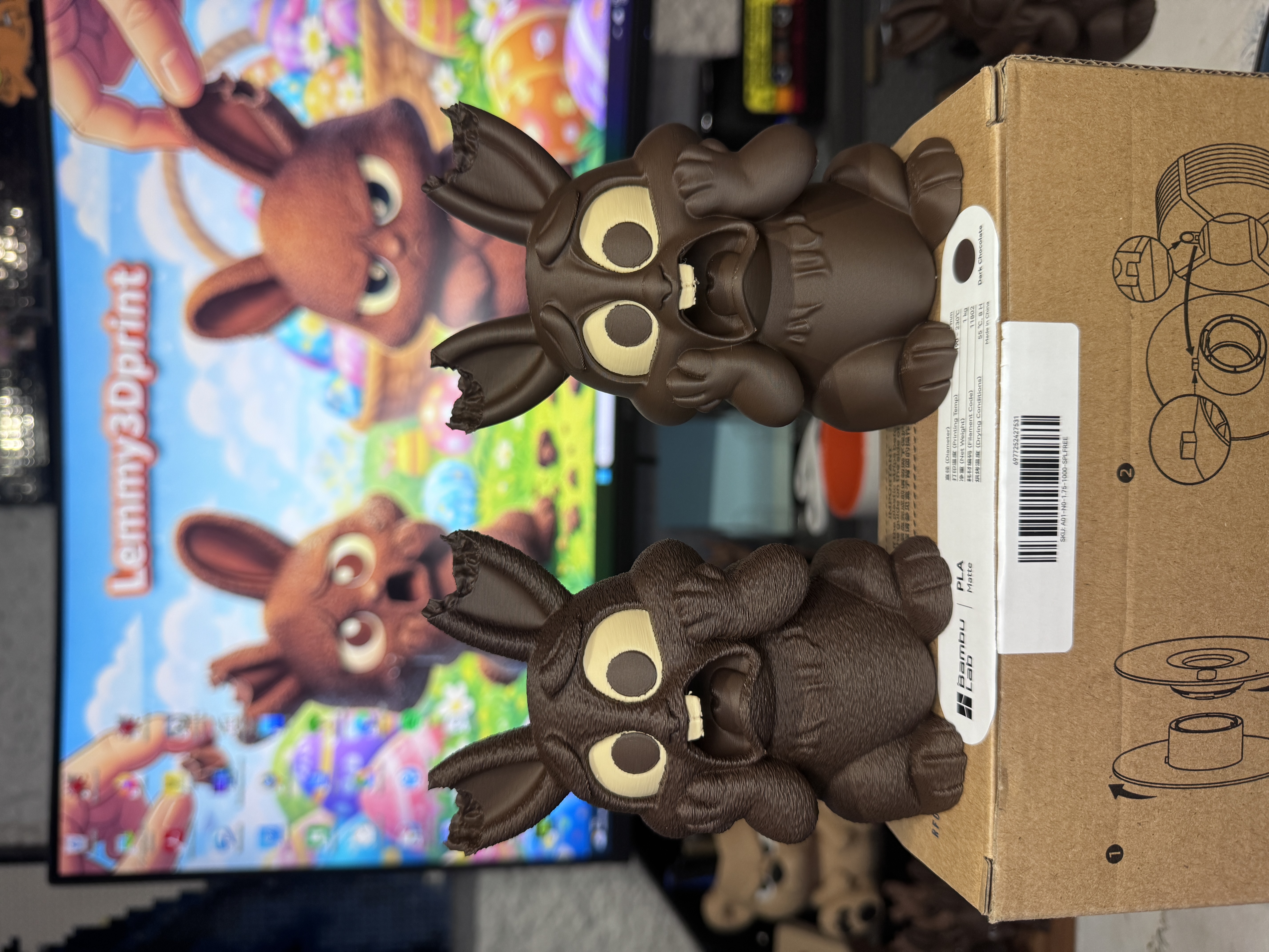 bunny 使用済み映画・アニメ印刷物コレクション 3Dプリント 衝撃のチョコレートバニー 2.0 - 無料3Dモデル -MakerWorld