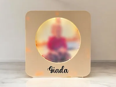 Photo frame - with light and customizable name