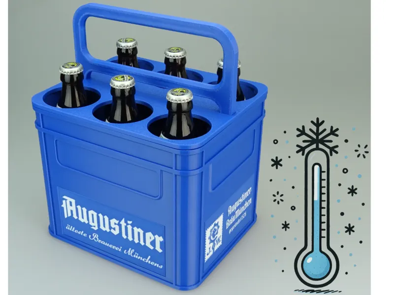 Augustiner 6-er Kühlbox im Bierträger Design