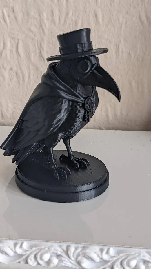 Plague Doctor Raven Statue view 3
