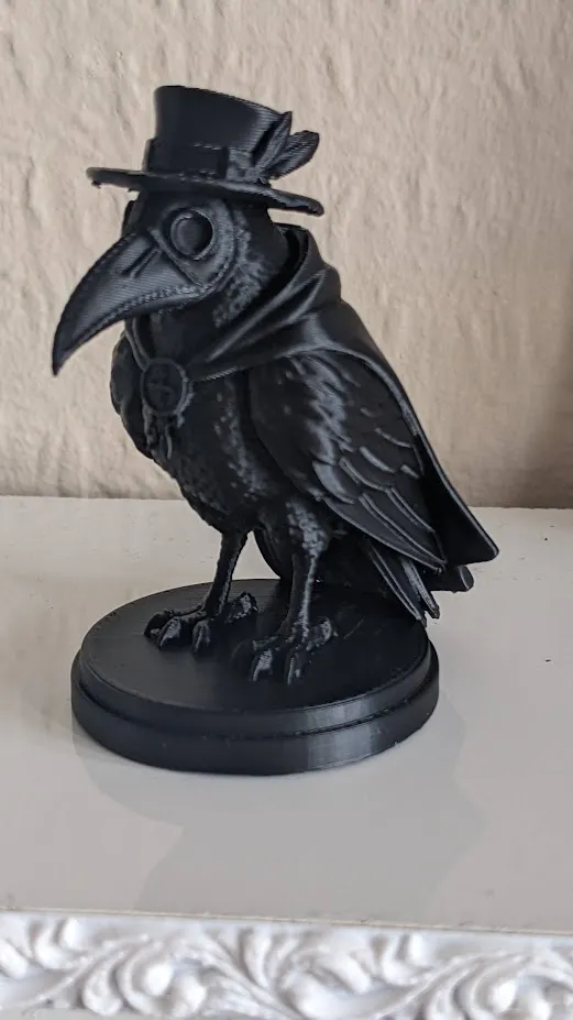 Plague Doctor Raven Statue view 2