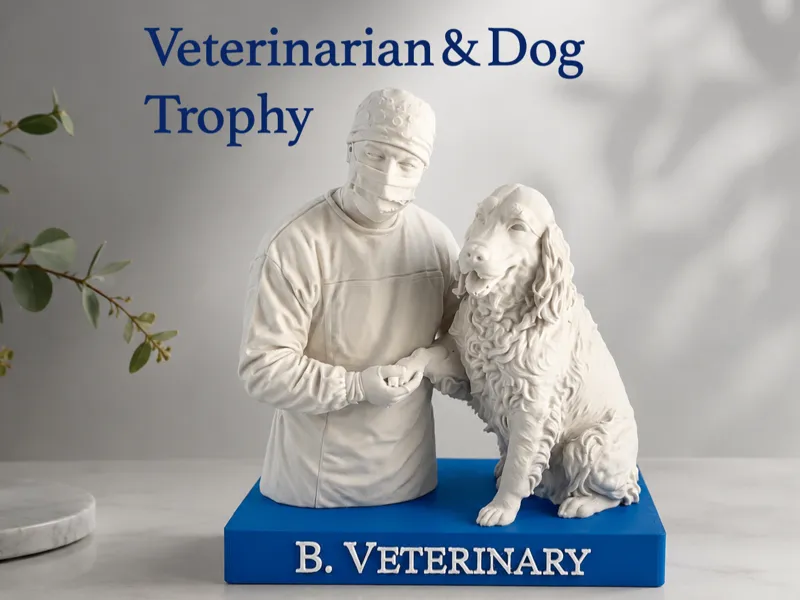 Veterinarian & Dog Statue Display Stand