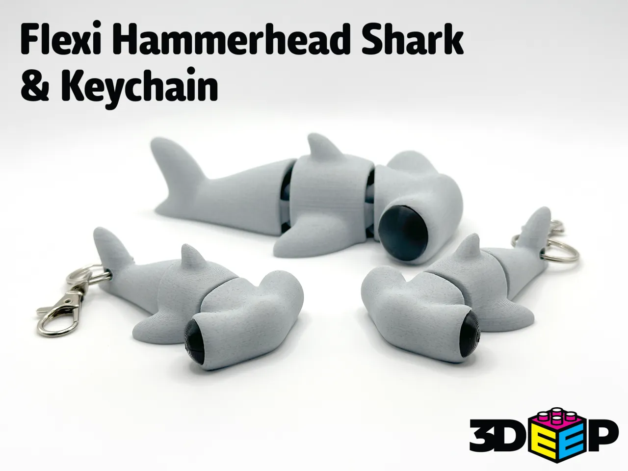 Flexi Hammerhead Shark & Keychain view 2