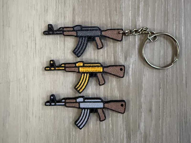 AK-47 Keychain (customizable)