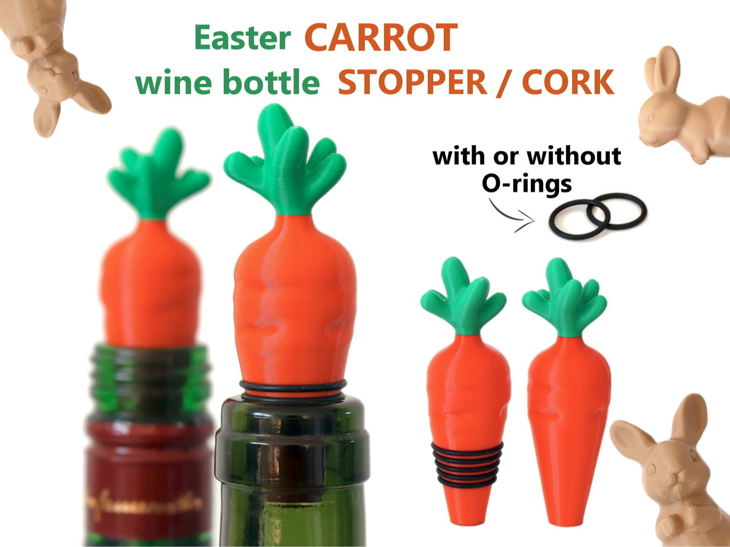 Carrot Wine Bottle Stopper