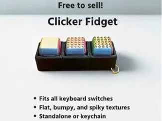 Free-To-Sell Textured Fidget Clicker