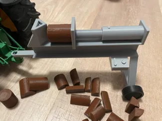 Wood Splitter Bruder with Logs