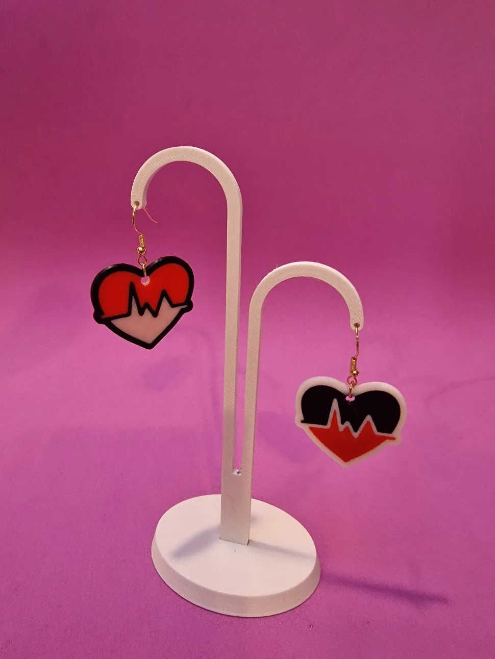 Heart rate earrings view 2