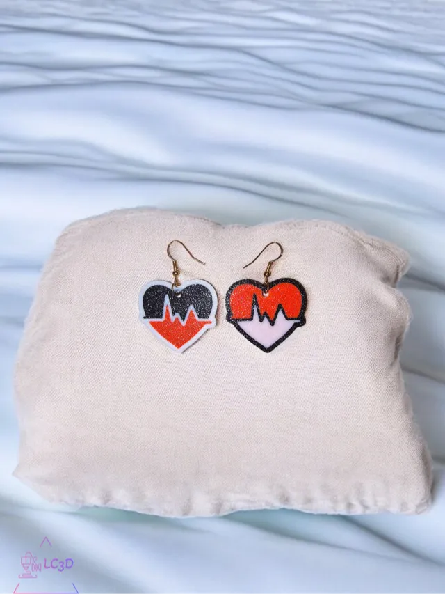 Heart rate earrings