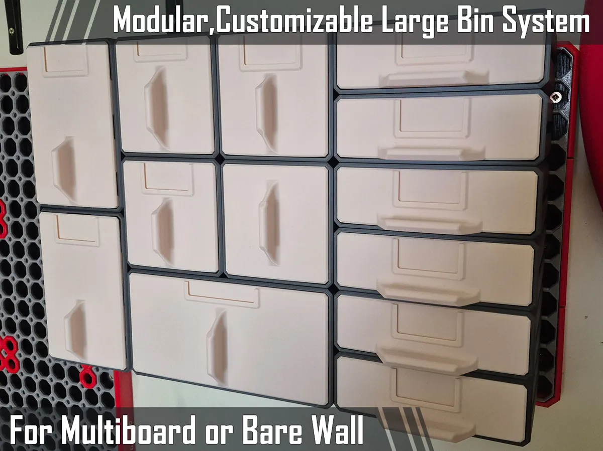 Large Bin Modular System for Multiboard - Free 3D Print Model - MakerWorld