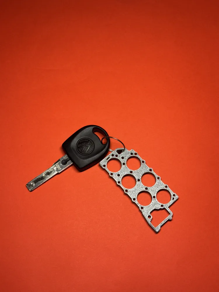 Vr6 Key Chain VR6 2.8 Head Gasket Keychain volkswagen - Free 3D Print Model - MakerWorld