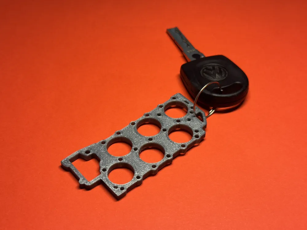 Vr6 Key Chain VR6 2.8 Head Gasket Keychain volkswagen - Free 3D Print Model - MakerWorld