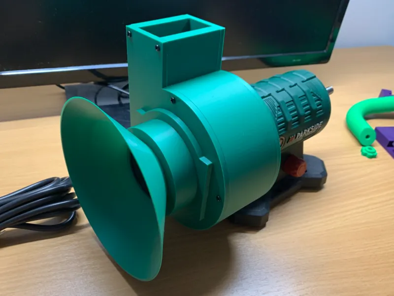 Absaug-Umbau Parkside Doppelschleifer PDFW 120 B3