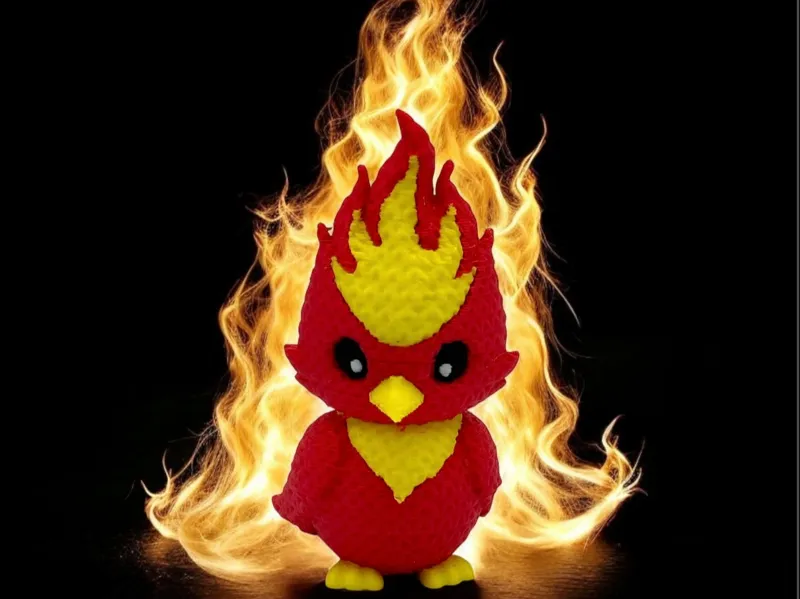 Cute Knitted Phoenix