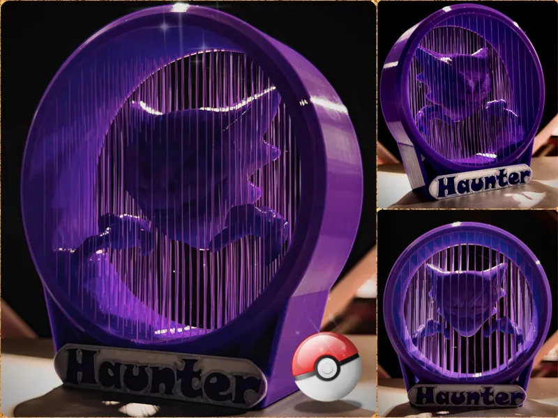 Haunter Poke’mon Suspended String Art + Text base