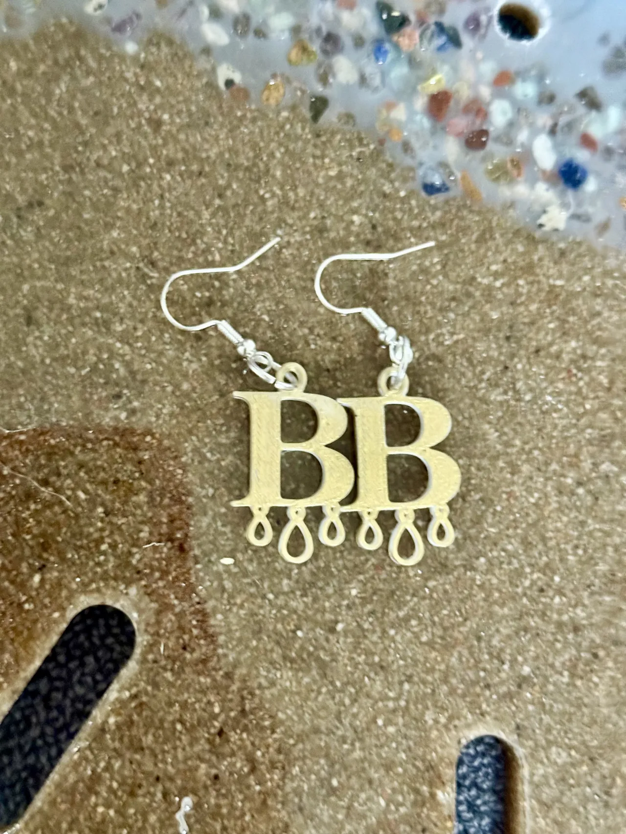 Anne Boleyn Style The Letter B Medieval Earrings view 4