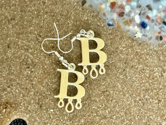Anne Boleyn Style The Letter B Medieval Earrings