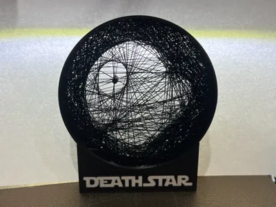 Death Star String Art with base