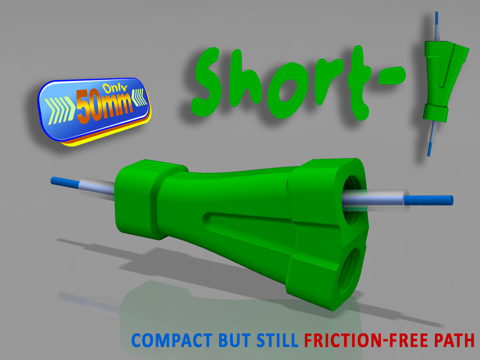 The Short-Y – Compact PTFE Y-Splitter PC4-M10