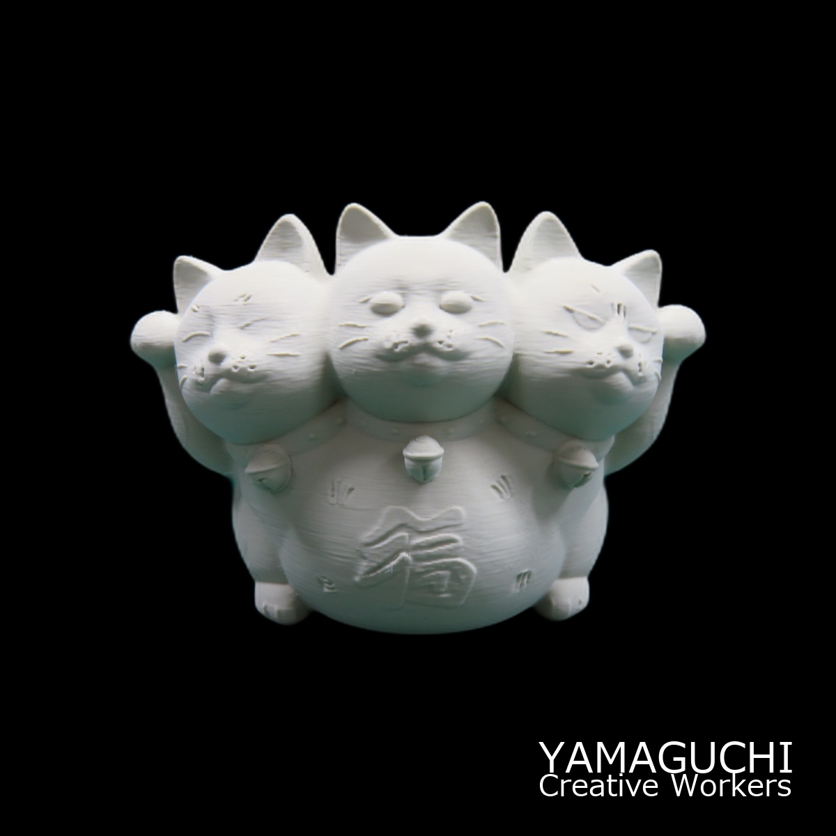 Miniatura 2 do modelo 3D 三倍招く猫