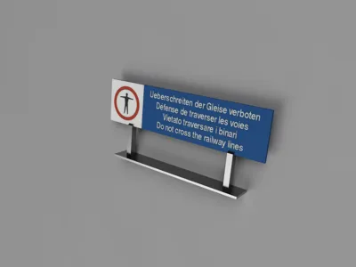 Model Train Sign