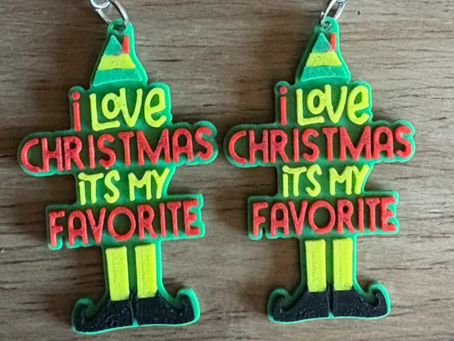 Buddy The Elf Christmas Is My Favorite Earrings