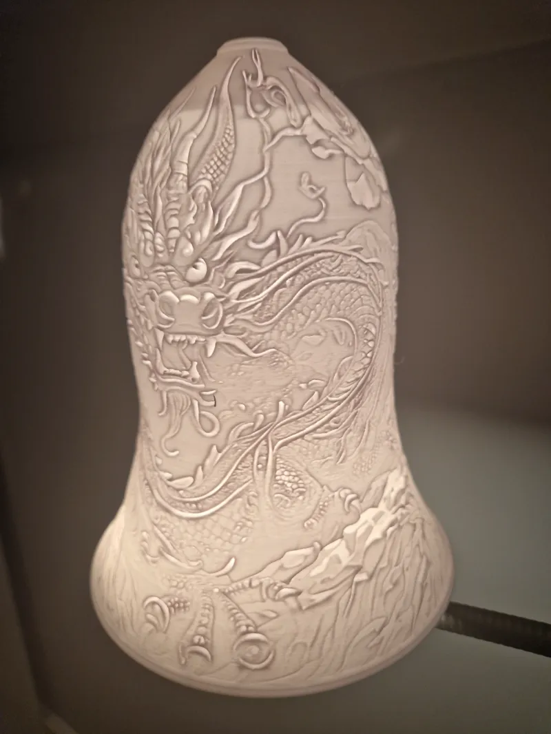 Year of the dragon 2024 Lamplithophane