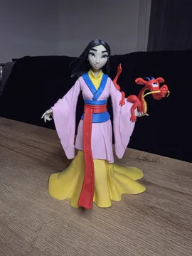 Figura decorativa: Mulan and Mushu — vista de referencia 3