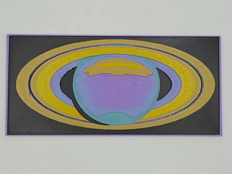 Saturn in Ultraviolet: Hubble Space Telescope Art