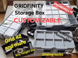 GRIDFINITY Storage Box / Acrylic - PlexiGlass Lid 