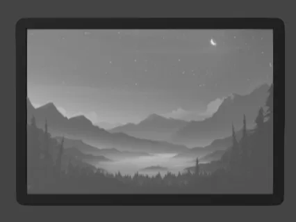 Lithophane starry night