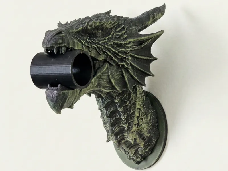 The Guardian Dragon:Functional Drapery Rod Bracket