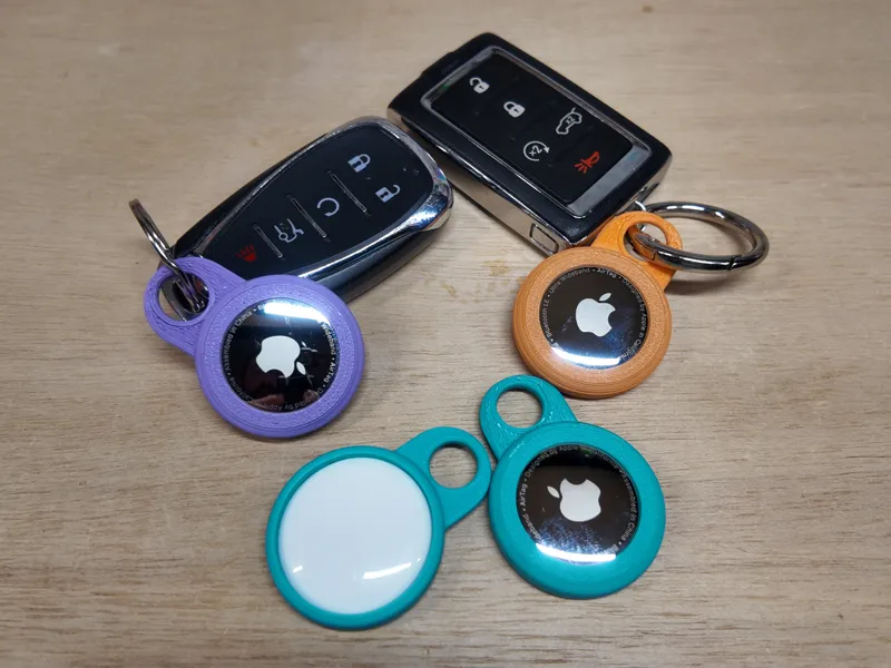 Minimal Snap Fit AirTag Keychain Holder