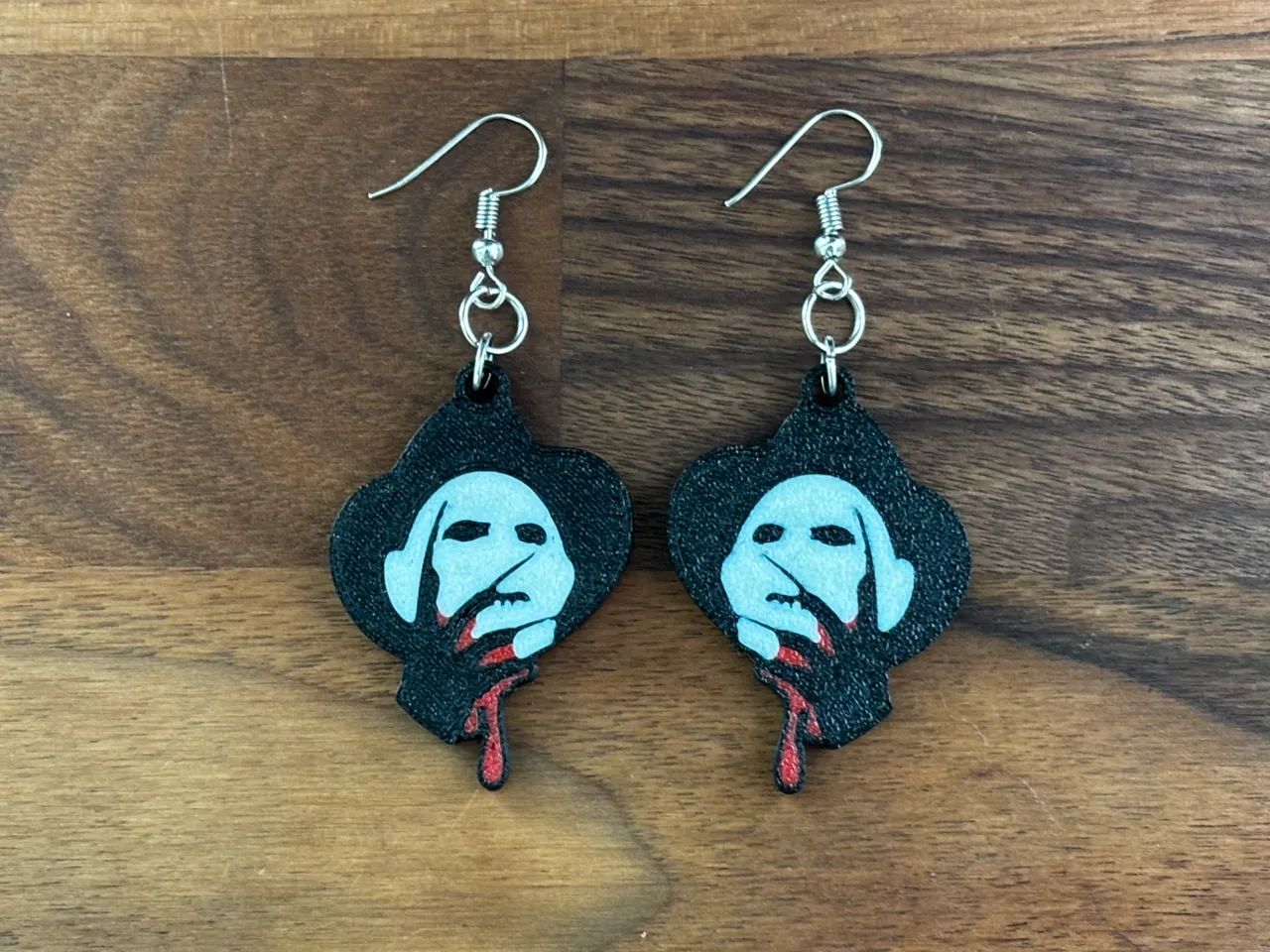 Multicolor Freddy Krueger Halloween Earrings! view 2